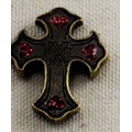 Don't Forget To Pray Pocket Token (Antique Gold Finish w/Red Enamel)